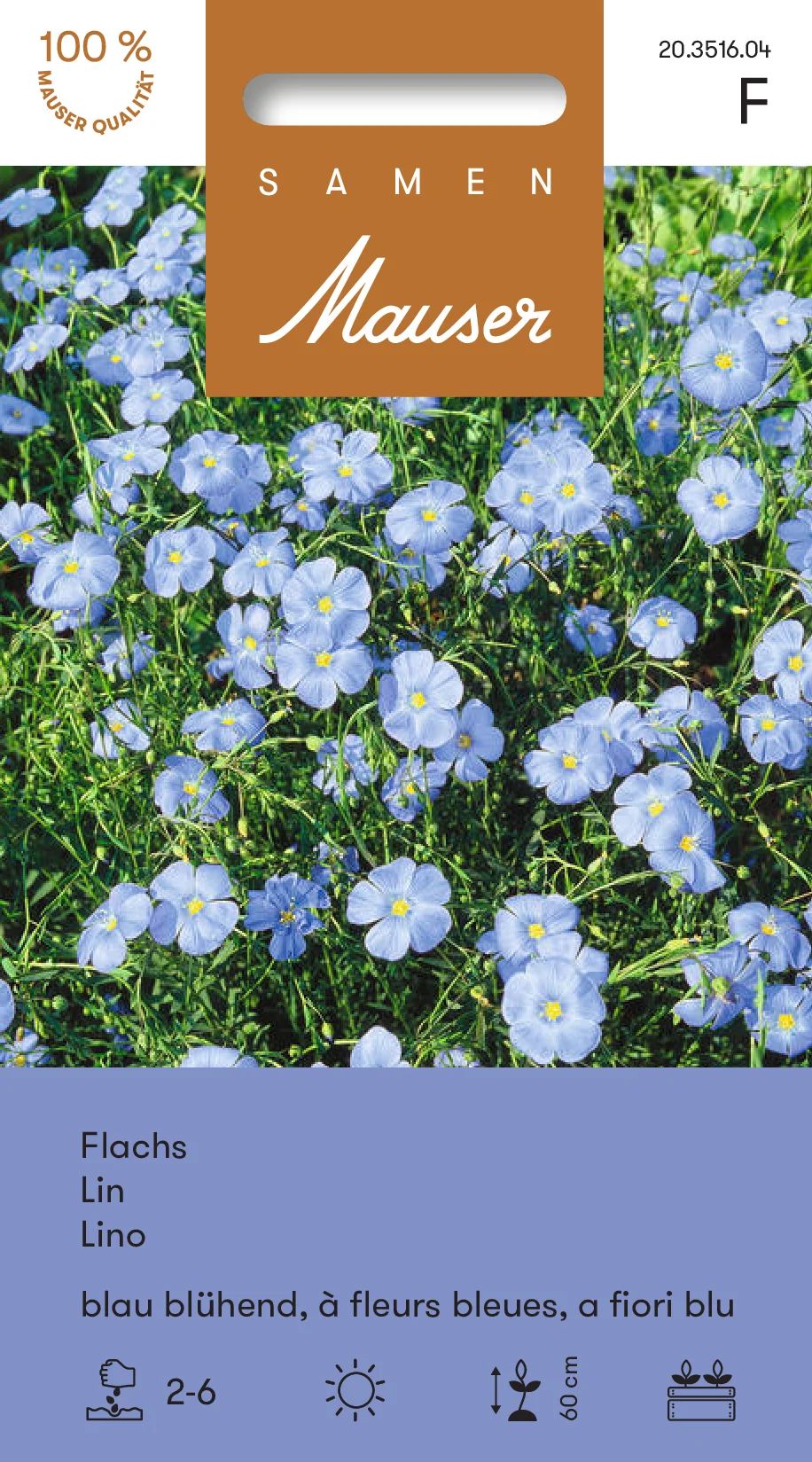 Lin à fleurs bleues