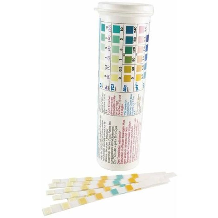 Languettes d'analyse CL, TCL, ALC, pH, TH, CYA