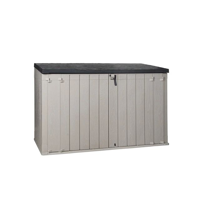 Coffre de jardin Stora Way Plus 3XL 2270 litres - Gris taupe | anthracite foncé