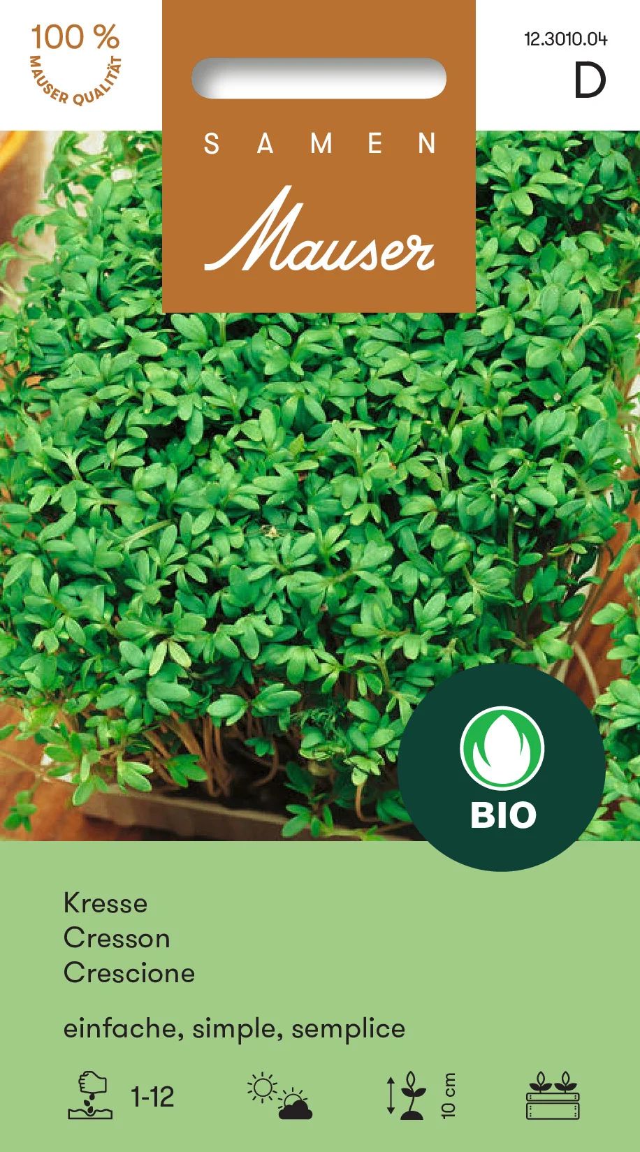 Bourgeon Bio Cresson alénois simple