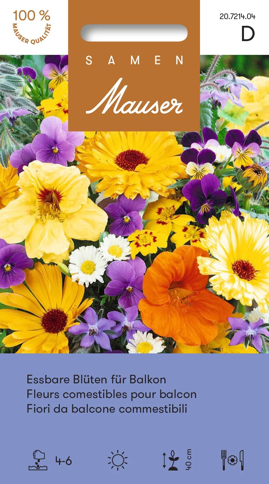 Fleurs comestibles pour balcons