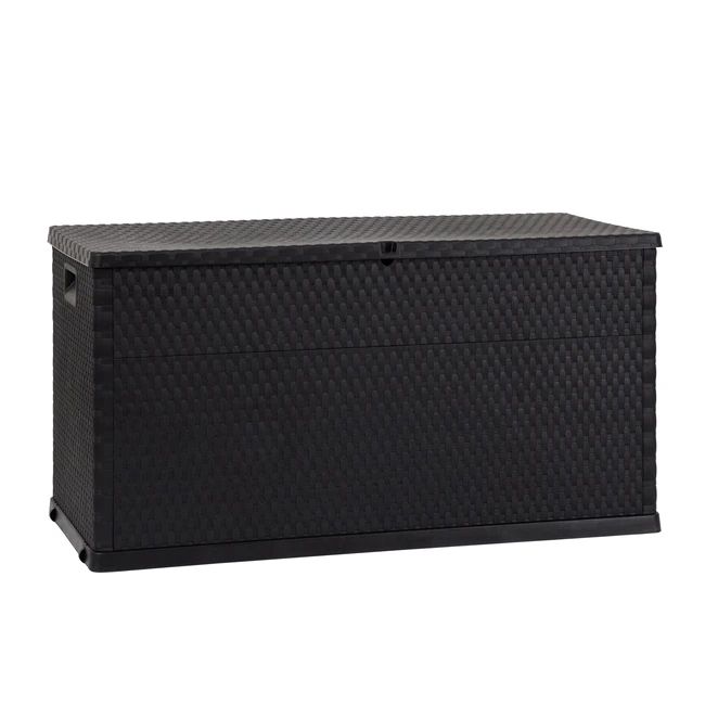 Coffre de jardin Rattan 420 litres - Anthracite foncé