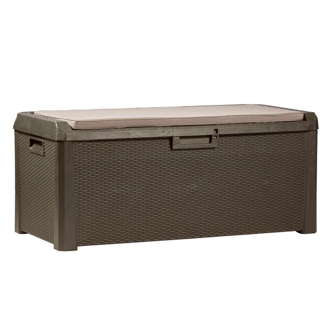 Coffre de jardin Santorini Plus 550 litres - Brun