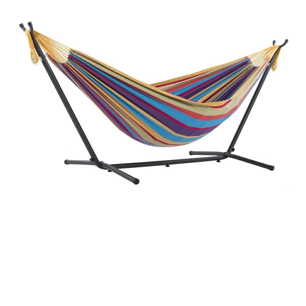 Hamac Brésilien 2 places avec support en acier - Tropical