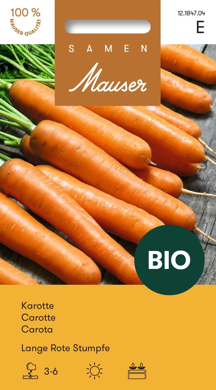 BIO Carotte Lange Rote Stumpfe