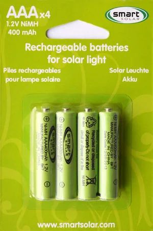Piles rechargeables AAA, lot de 4