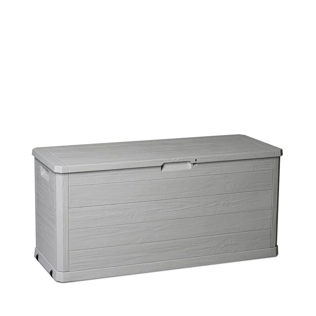 Coffre de jardin 280 litres Woody - Gris chaud