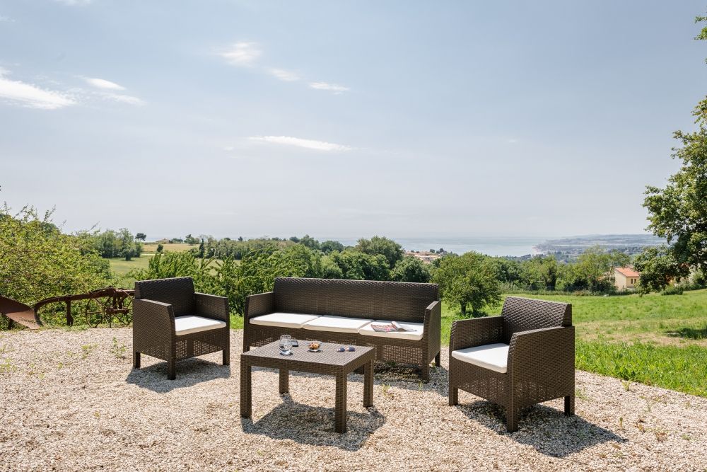 Salon de jardin 5 places Matilde - Marron