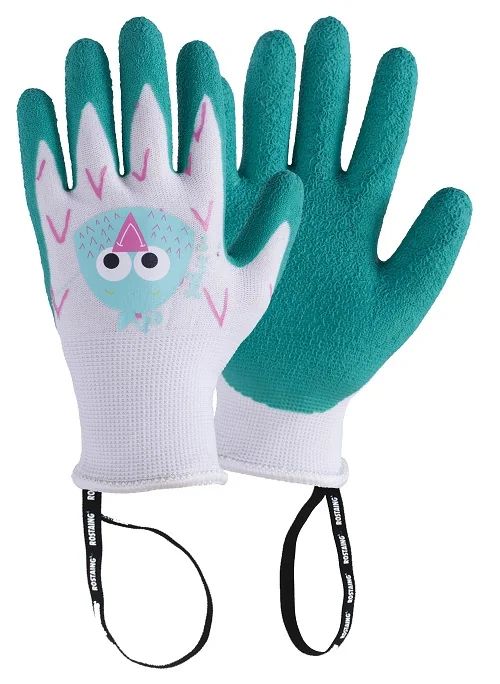 Gant enfant Rostaing « Margot l'oiseau », blanc/vert, 4-6 ans