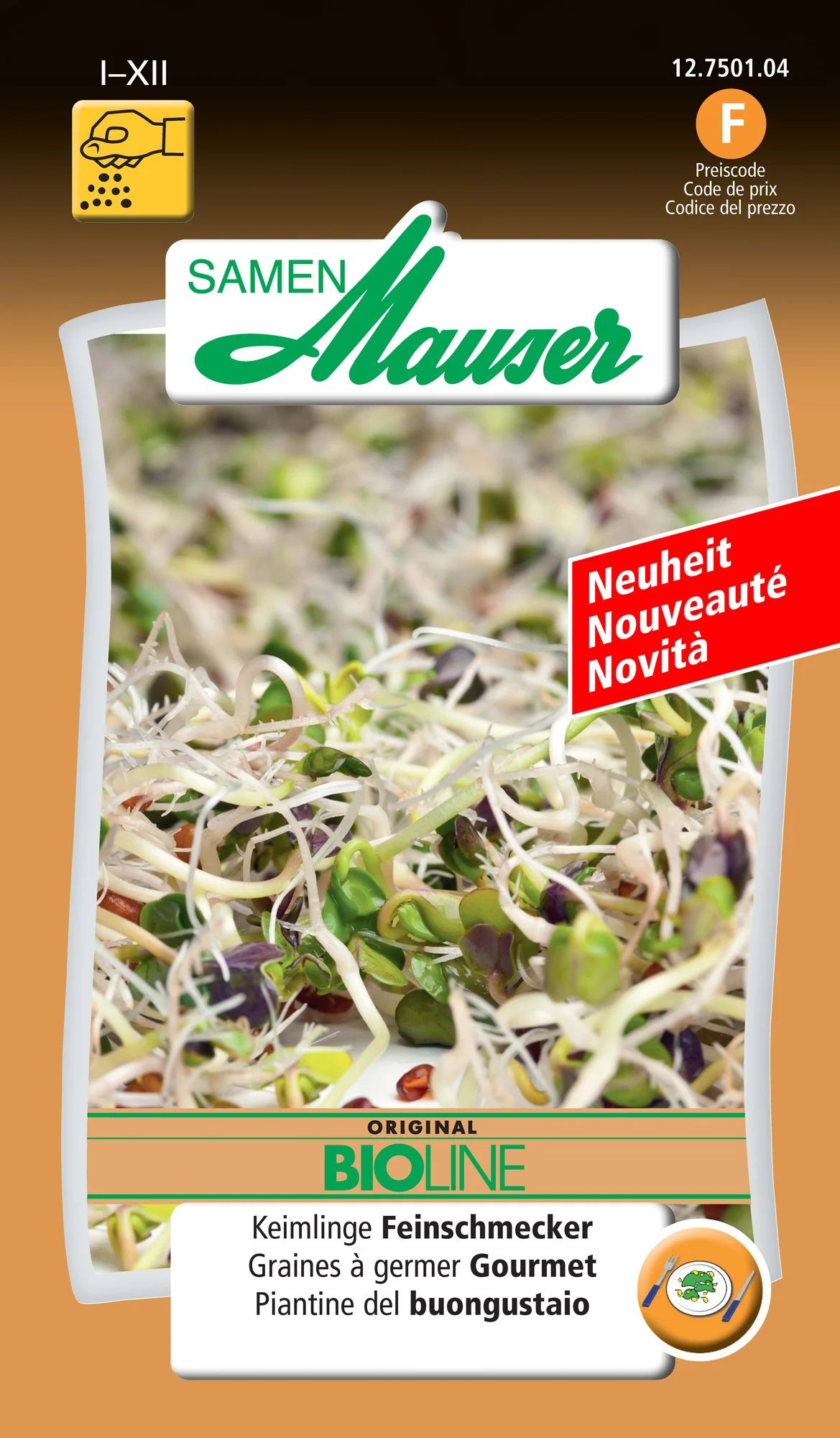 BIO Graines à germer Gourmet, 75 g