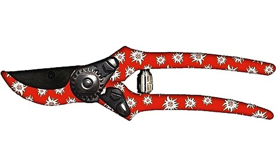 Sécateur LEYAT Crazy Line, motif Edelweiss rouge/blanc (Ø 10 mm, 190 mm)