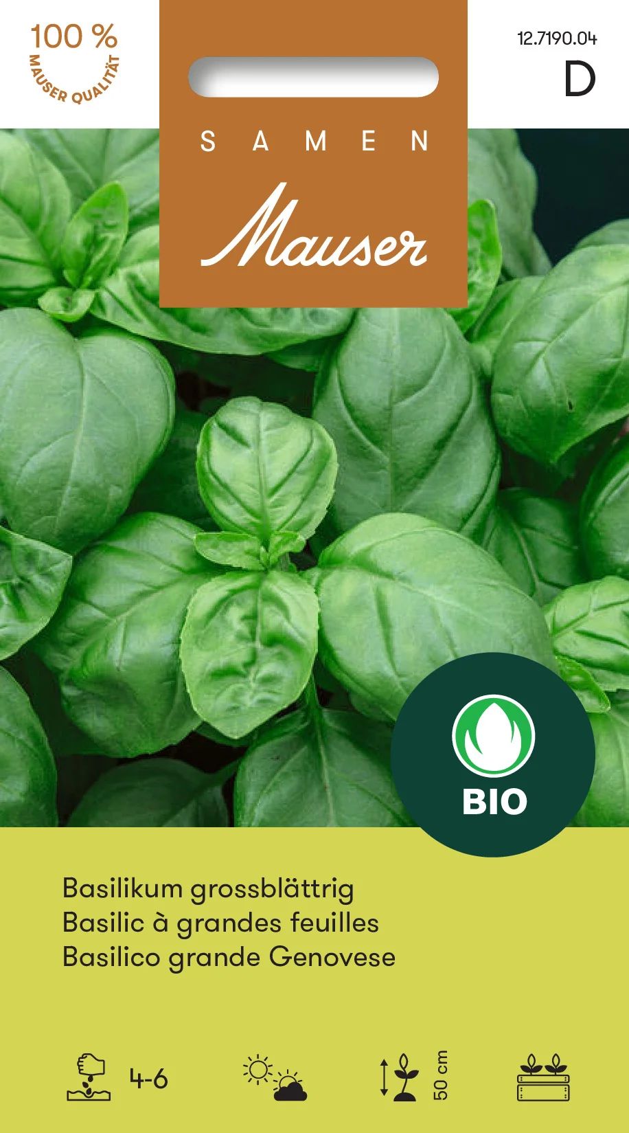 Bourgeon Bio Basilic à grandes feuilles